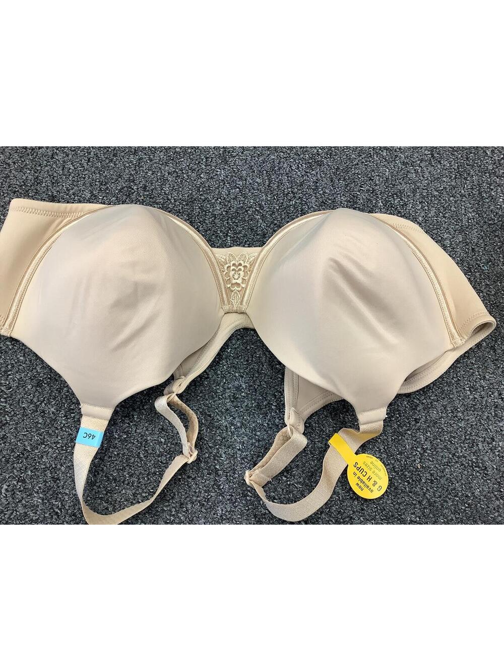 Beige Strapless Bra Size 46C